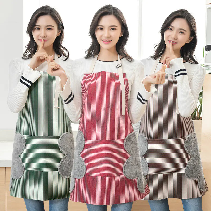 Thick Kitchen Apron - Korean Style Adult Workwear