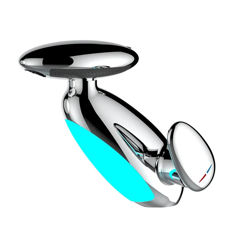 Big LED Basin Faucet 4 Ways Water Outlet Cold and Hot Heavy Tap Water Flow Generates Electricity